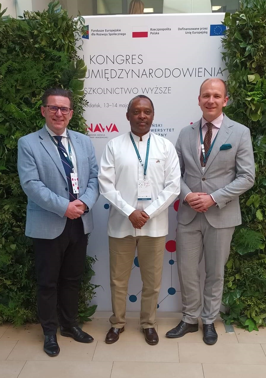 Vice-Rector for Research & International Relations together with Ambassador of Rwanda to Poland and Director of Polish National Agency for Academic Exchange