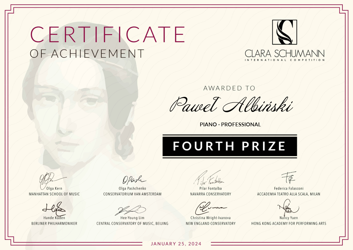 The certificate of achievement