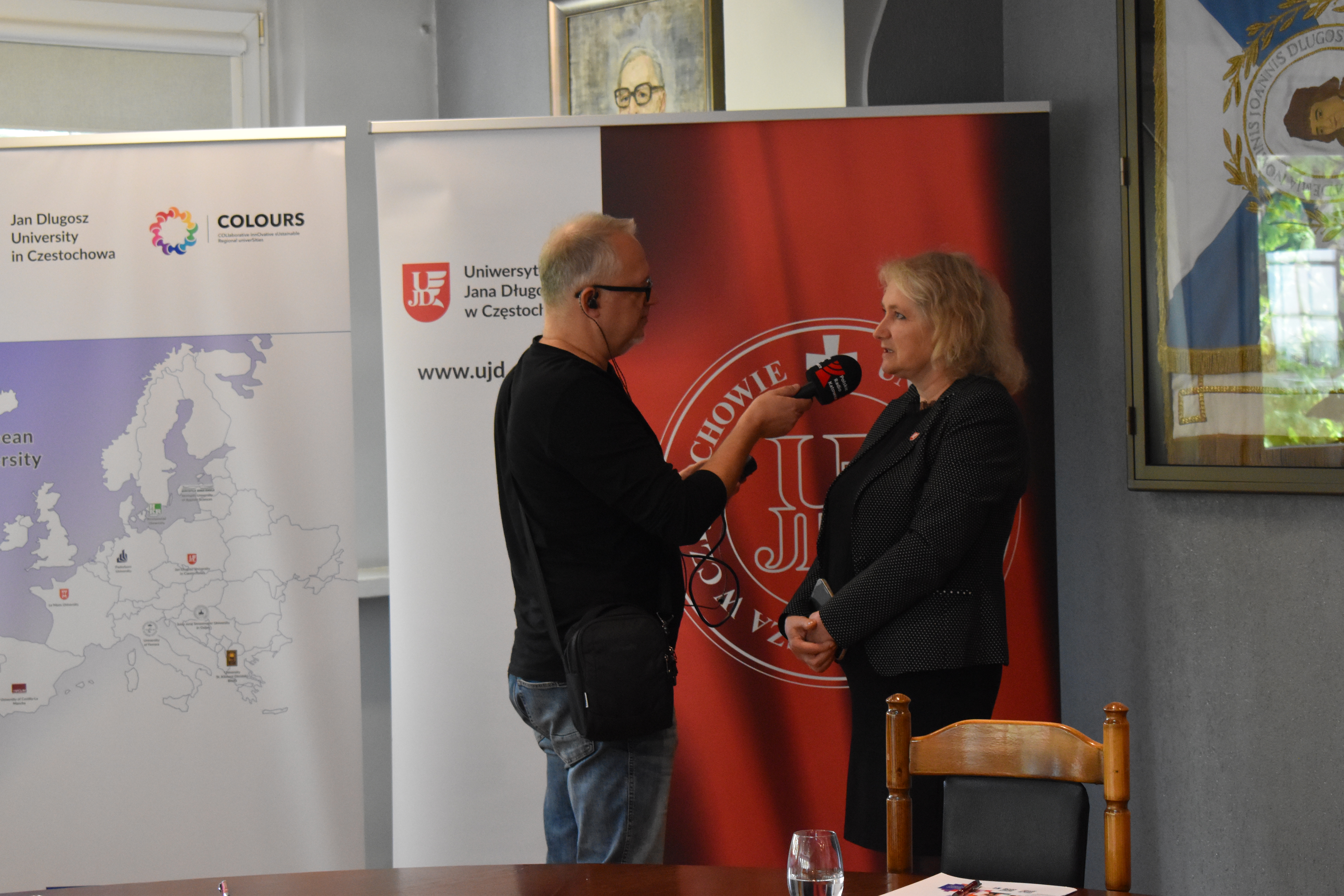 Rector prof. Anna Wypych-Gawrońska during the interview