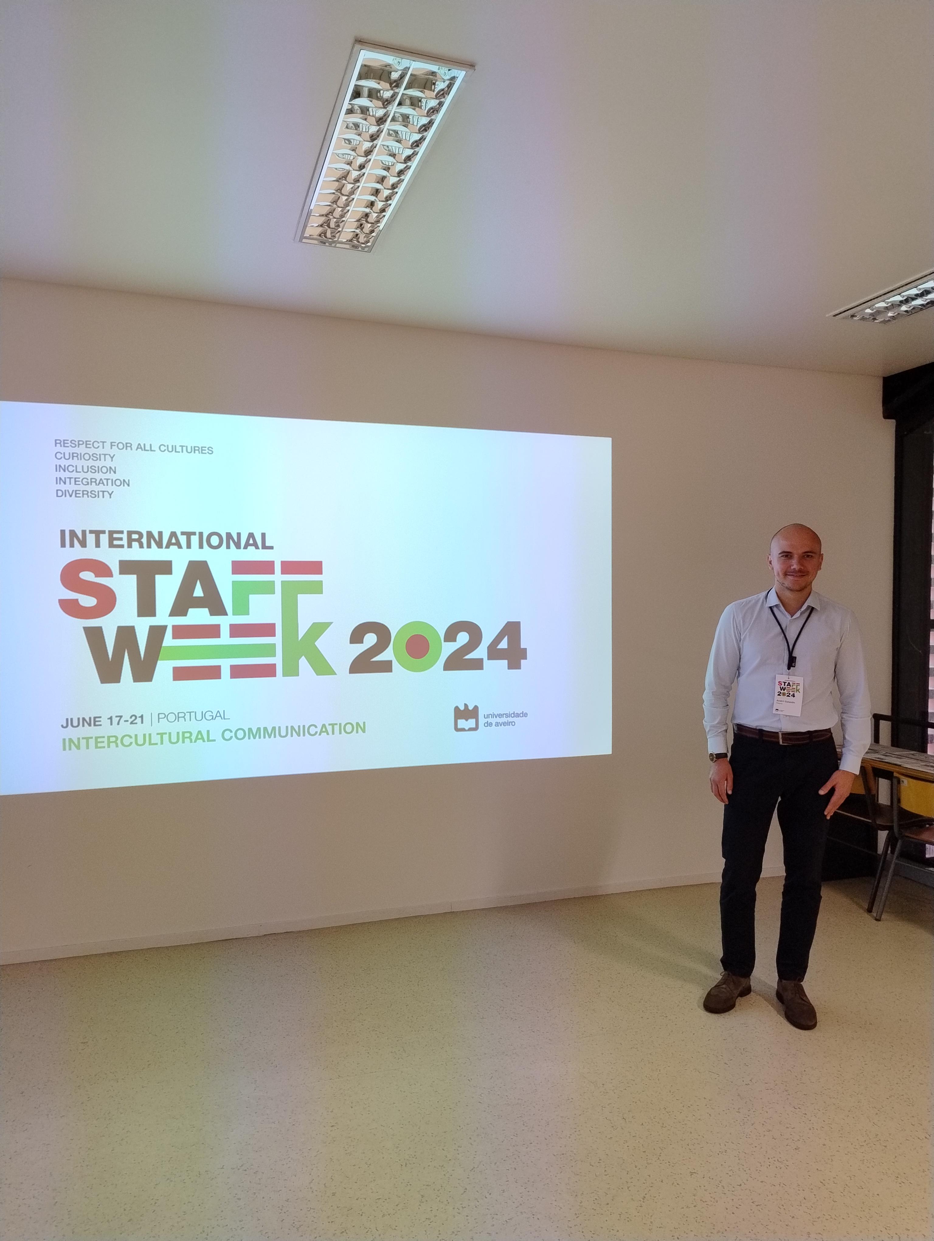 During the International Staff Week at the University of Aveiro, Portugal